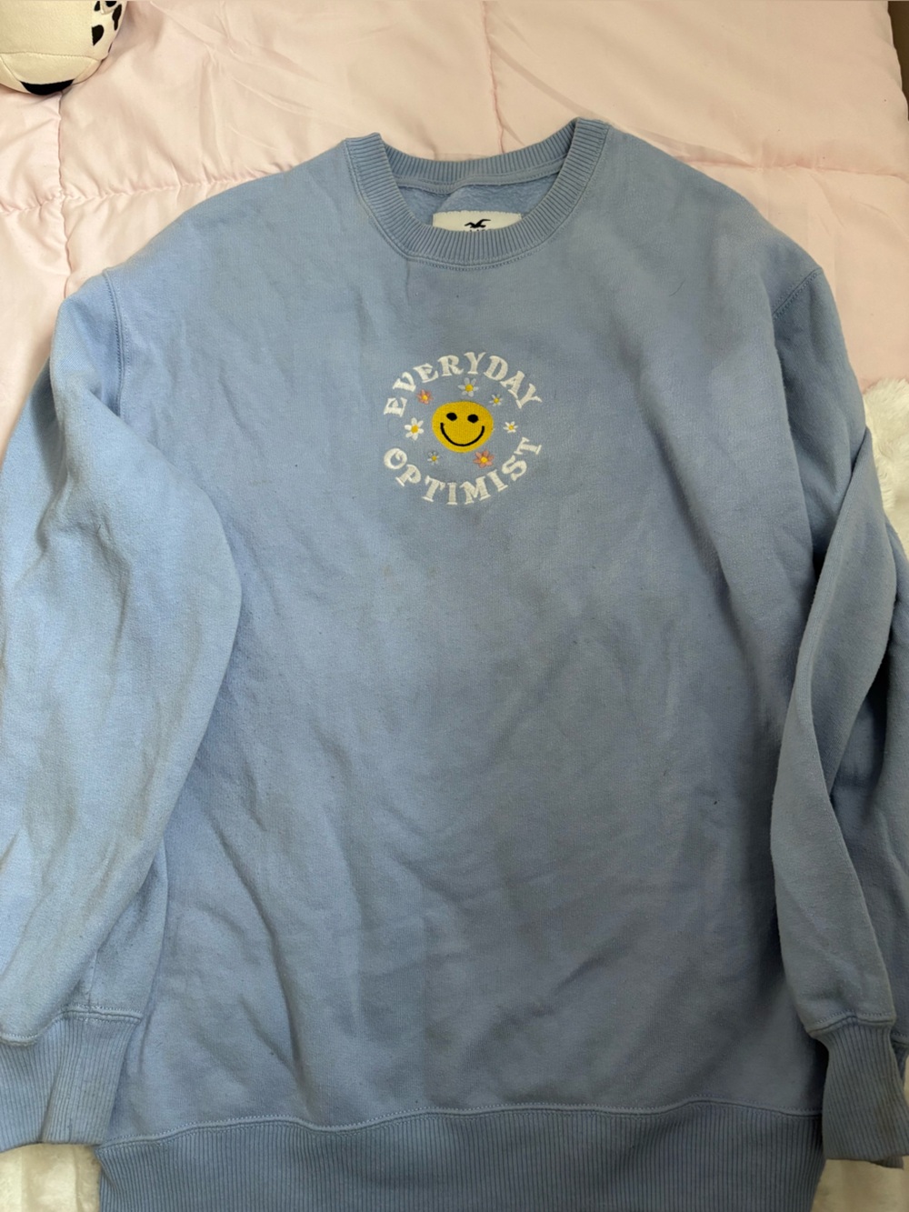 Hollister Light Blue 'Everyday Optimist' Crewneck Sweatshirt